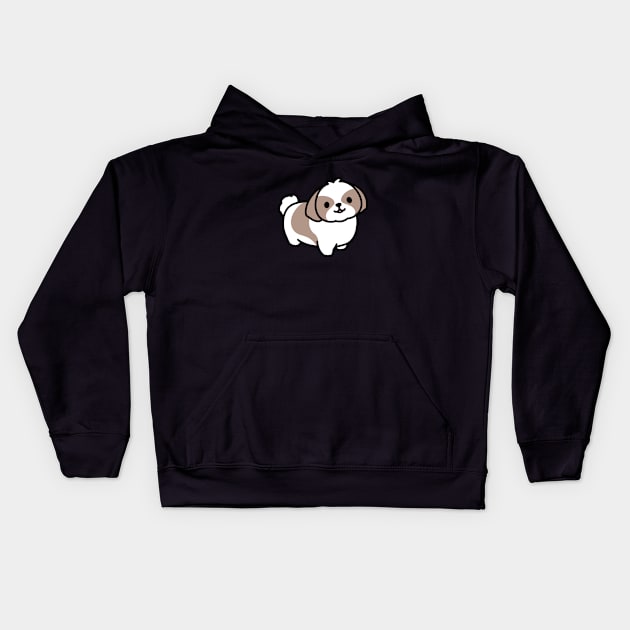 Shih Tzu Kids Hoodie by littlemandyart